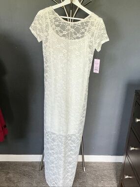 White Lace Maxi Dress